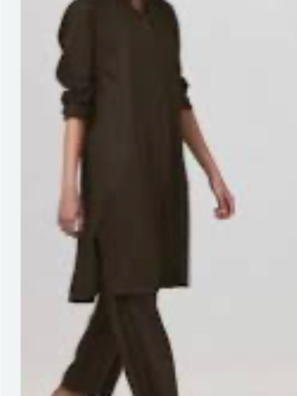 Eileen Fisher Mandarin collar linen Dress